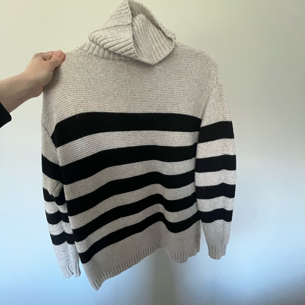 Striped turtle neck sweater
